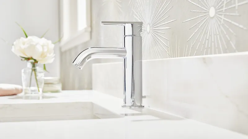 Parma 1H Bath Faucet, Metal Touch Down Drain, Deck Plate, 1.2gpm, Chrome