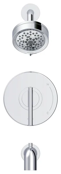 Parma® Tub & Shower Trim Kit, 1.75gpm with 5-Function Showerhead, Chrome