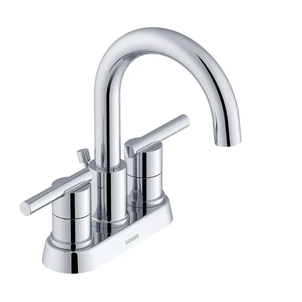 Parma Two Handle Centerset Bathroom Faucet, Metal Pop-Up Drain, Chrome