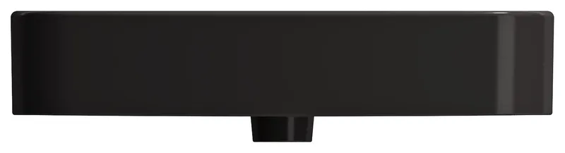 Parma Wall-Mounted Sink Fireclay 25.5 in. 3-Hole with Overflow in Matte Black