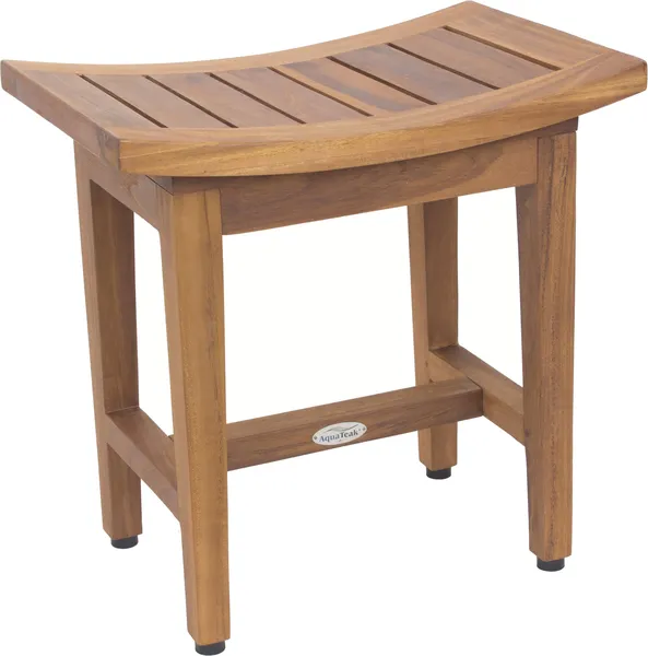 Patened 18" Maluku Lotus Teak Shower Bench