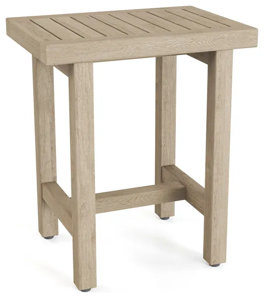 Patented 18" Spa-Mist Lotus Teak Shower Bench with Elevated Height