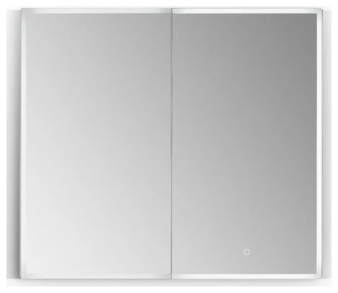 Pemberly Row 36" Clear Glass Surface-Mount/Recessed LED Mirror Medicine Cabinet