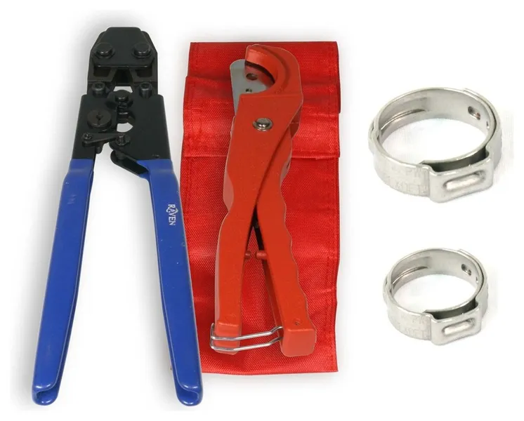 Pex Plumbing Kit Crimper Tool, Lock Hook, Cutter Tool, Carrying Case, 100 Pcs