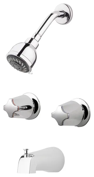 Pfister 2-Handle Tub and Shower Faucet, Metal Knob Handles, Chrome