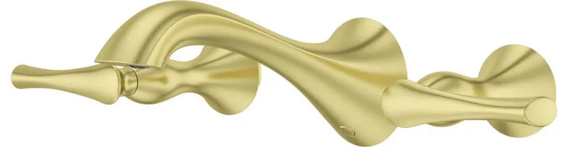 Pfister LG49-RH4 Rhen 1.2 GPM Wall Mounted Widespread Bathroom - Brushed Gold