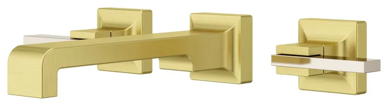 Pfister LG49-VRV3 Verve 1.2 GPM Wall Mounted Widespread Bathroom - Brushed Gold