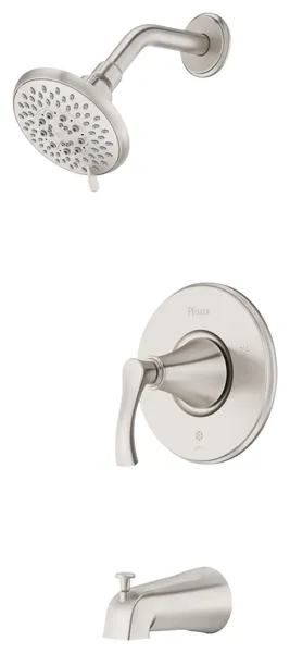 Pfister LG89-8WD Woodbury Tub and Shower Trim Package - Spot Defense Brushed
