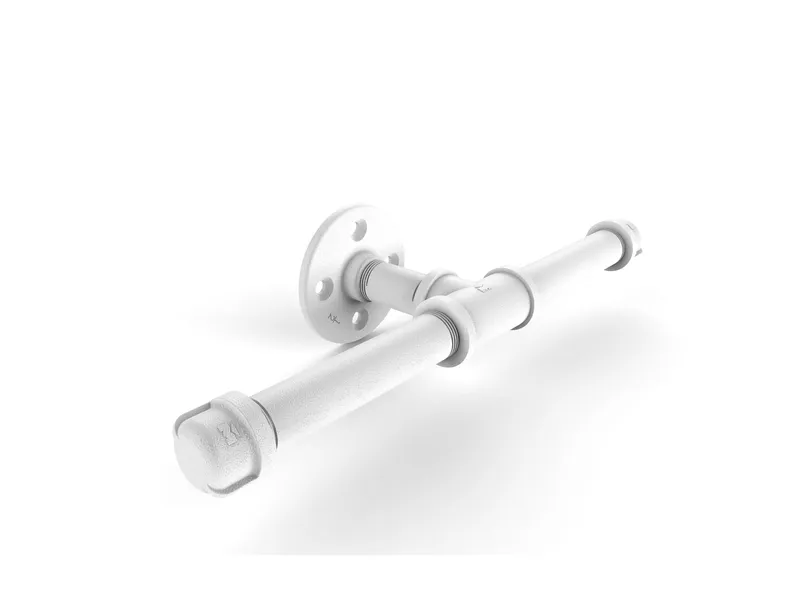 Pipeline Double Roll Toilet Paper Holder, Matte White