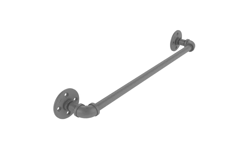 Pipeline Towel Bar, Matte Gray, 18"