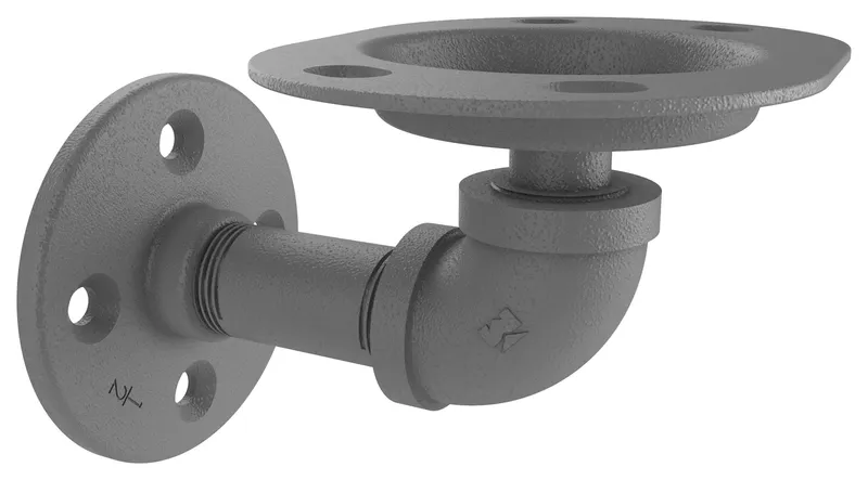 Pipeline Wall Mounted Toothbrush Holder, Matte Gray