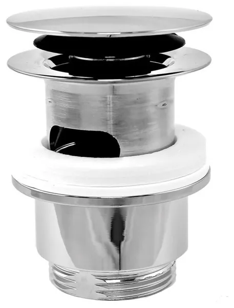 Plumbing Accessories Brass Click Clack Pop-up Waste without Overflow, Chrome