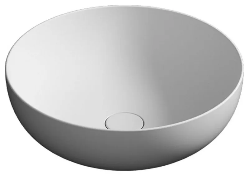 Pod 45R Vessel Bathroom Sink in Matte White