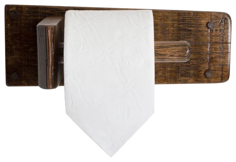 Pole-Style Toilet Paper Holder, Dark Walnut Finish