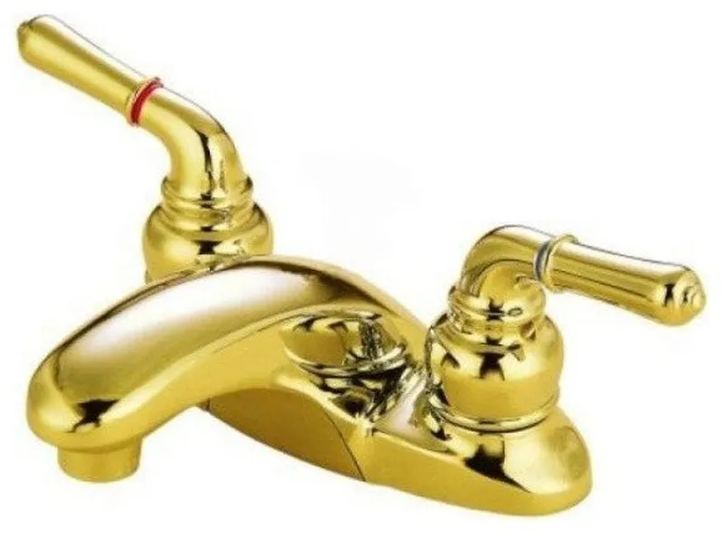 Polished Brass MAGELLAN Two Handle 4" Centerset Lavatory Faucet KB622LP