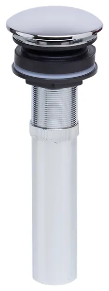 Polished Chrome Pop Up Drain For Bathroom Sink Without Overflow