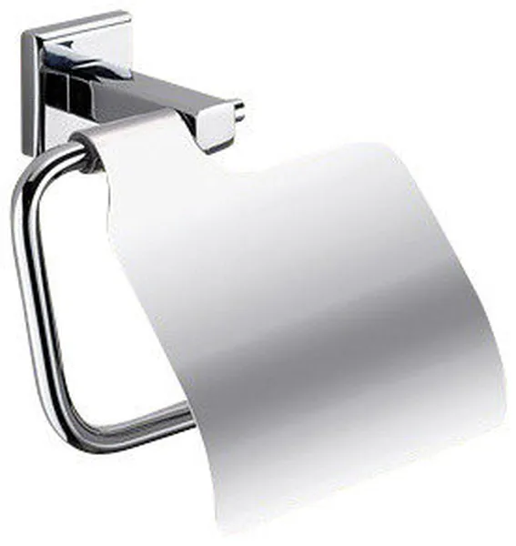 Polished Chrome Toilet Roll Holder With Cover