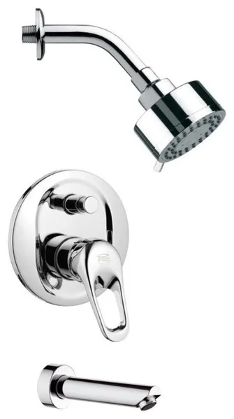 Polished Chrome Tub and Shower Faucet