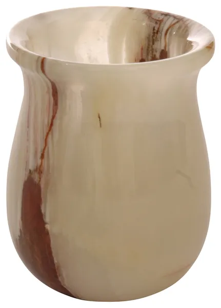 Polished Marble Bathroom Tumbler, Pale Green