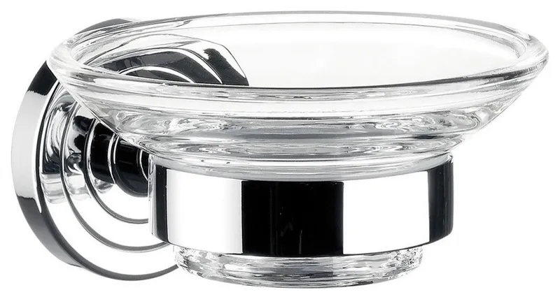 Polo 0730.001.00 Wall Mounted Soap Dish in Clear Crystal Glass