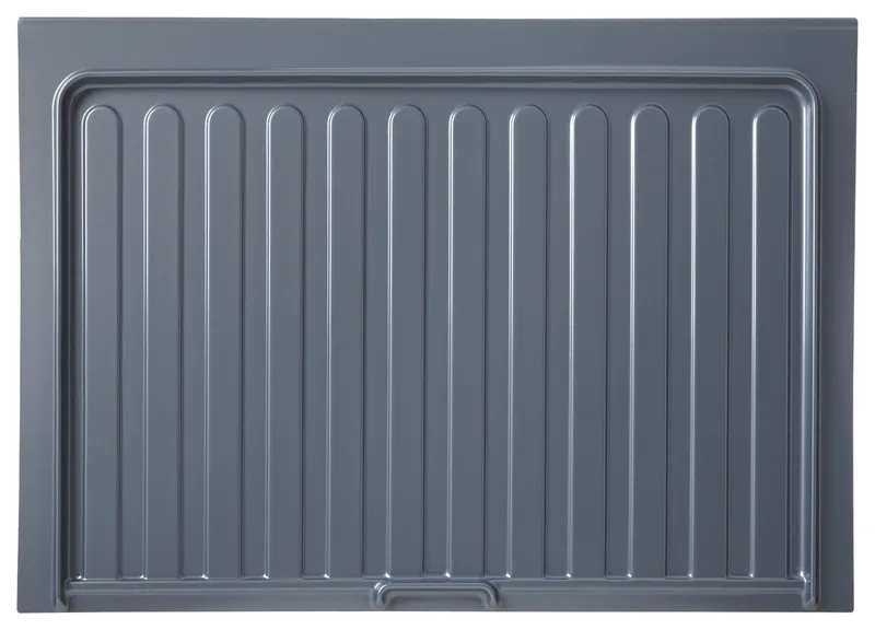 Polymer Trim to Fit Vanity Sink Base Cabinet Drip Tray, Metallic Silver