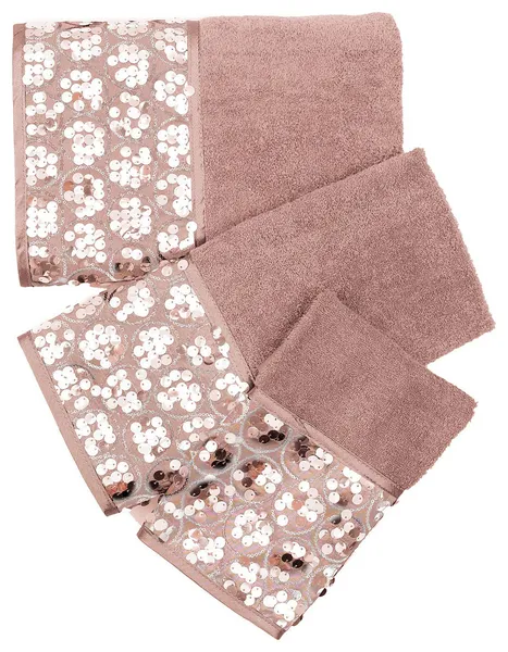 Popular Bath Sinatra Blush Bath Accessories 3-Piece Bath Towel Set - Bath Towel