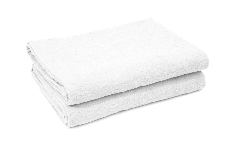 Portofino 2-Piece Bath Sheet, White, 34"x64"