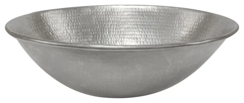 Premier Copper VO17WEN Oval Wired Rimmed Vessel Hammered Copper Sink
