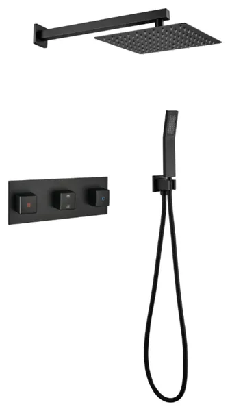 Pressure Balanced Complete Shower System With Rough-In Valve, 10" Rain Shower