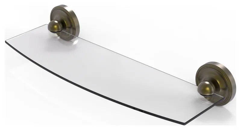 Prestige Regal 18" Glass Shelf, Antique Brass