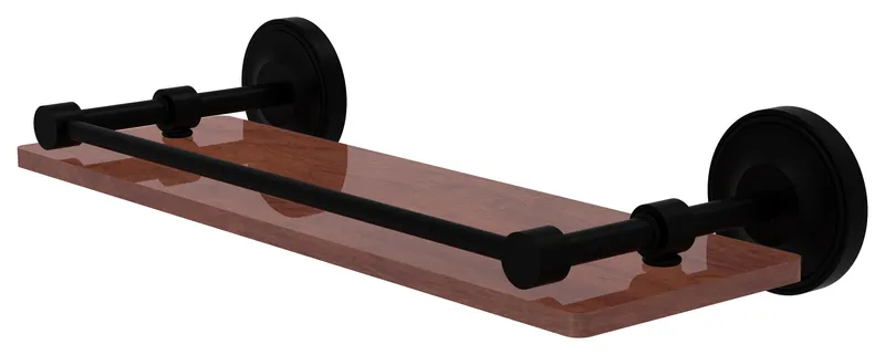 Prestige Regal Collection 16"Solid IPE Ironwood Shelf With Gallery Rail