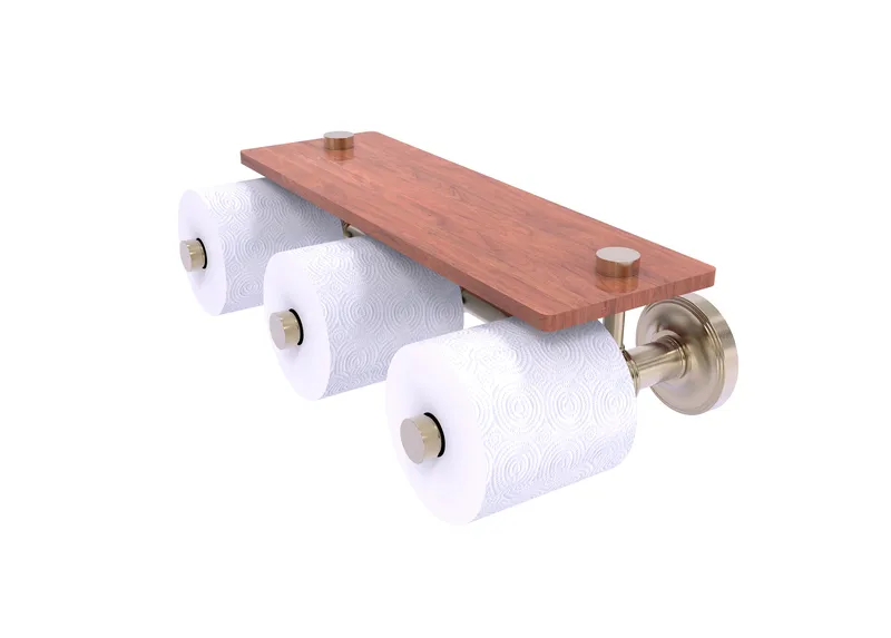 Prestige Regal Horizontal 3 Roll Toilet Paper Holder, Shelf, Antique Pewter