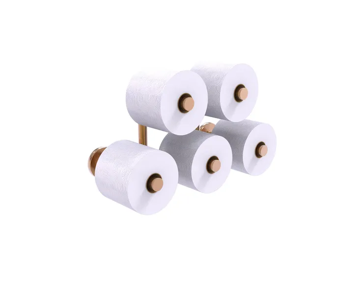 Prestige Skyline 5 Roll Reserve Roll Toilet Paper Holder, Brushed Bronze