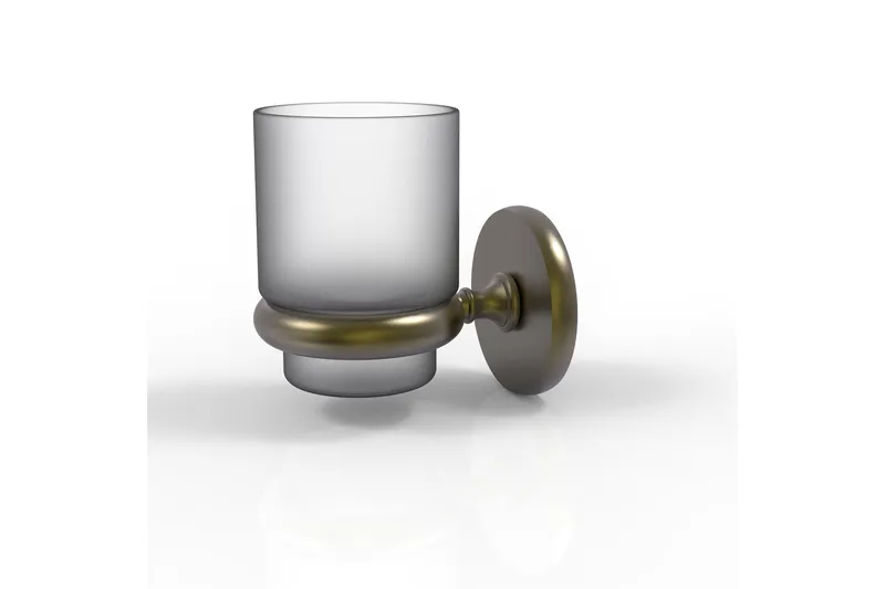 Prestige Skyline Wall Mounted Tumbler Holder, Antique Brass