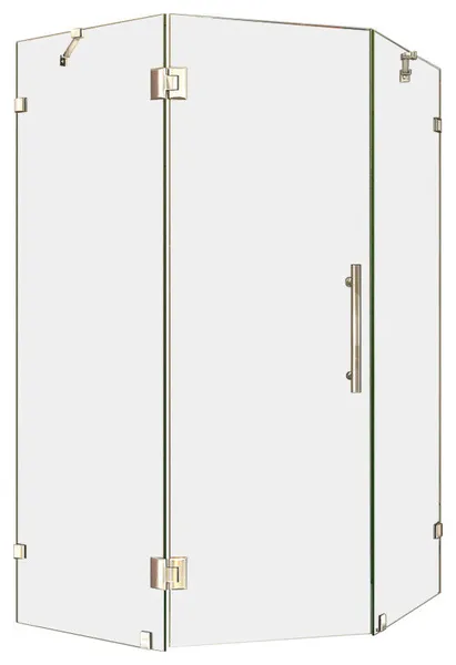Prism Lux Frameless Hinged Shower Enclosure, Chrome, 40"x40"