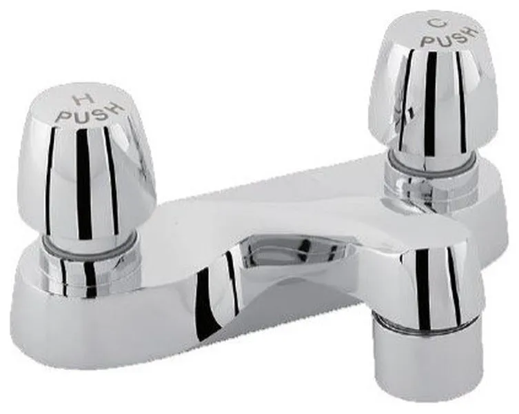 PROFLO PFXM334 1.2 GPM Deck Mounted Double Handle Metering Faucet - Chrome