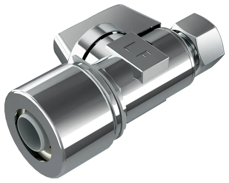 PROFLO PFXQSQ32 5/8" OD Push x 3/8" OD Push Straight Stop Quarter - Chrome