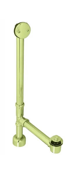 Pull & Drain Bath Waste - 22" Make-Up, 17 Ga. Tubing In Polished Brass