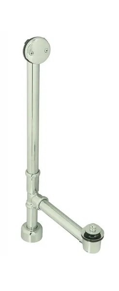 Pull & Drain Bath Waste, 22" Make-Up, 17 Ga. Tubing, Stainless Steel