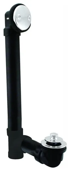 Pull & Drain Sch. 40 ABS Bath Waste With Two-Hole Elbow In Powder Coated White