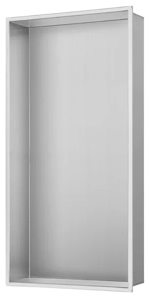 Pulse NI-1224 PULSE ShowerSpas Tall Rectangular Niche - Brushed Stainless Steel