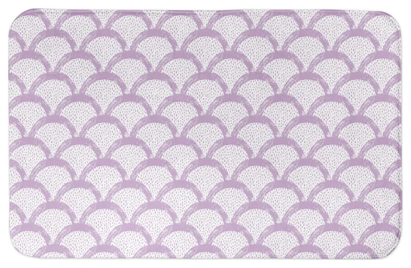 Purple Scallops 21x34 Bath Mat