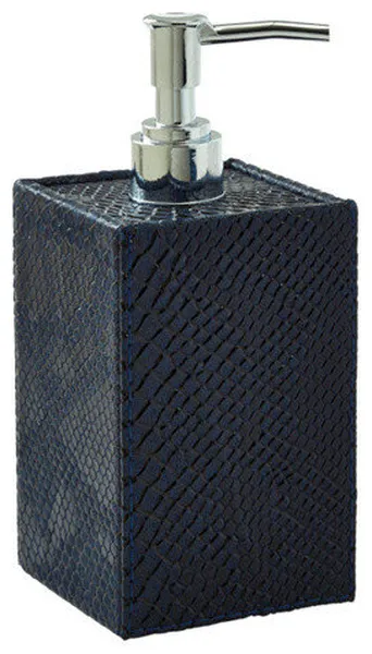 Python Bath Accessory Set, Midnight Blue, Soap Dispenser