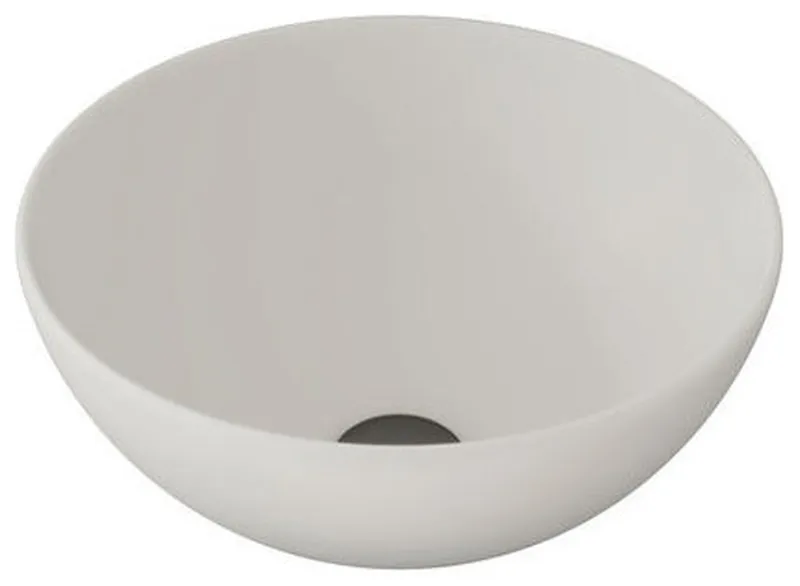 Quare Design Dynamic Washbasin Single Sink Bowl, Pure White