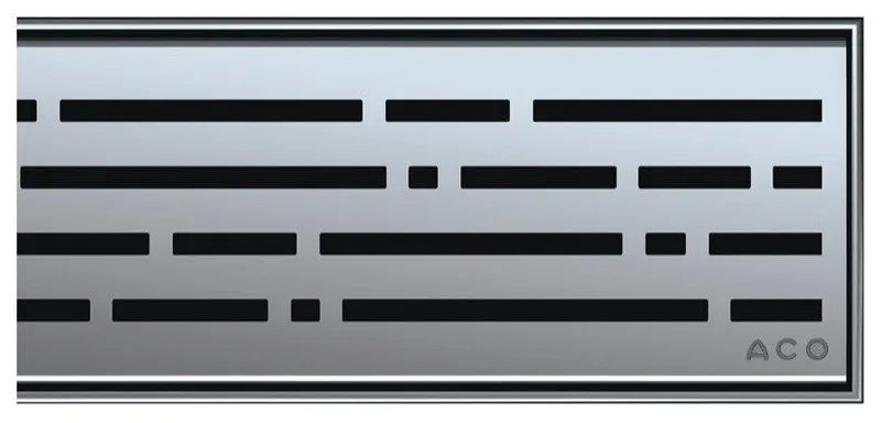 Quartz Linear Shower Drain, Flange Body, Mix, Stainless Steel, 28"