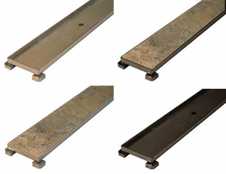 Quartz Linear Shower Drain - Plain Body - Tile Insert - Oil Rubbed Bronze, 28"