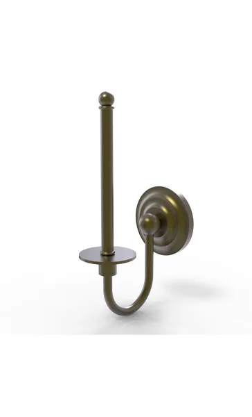 Que New Upright Toilet Tissue Holder, Antique Brass