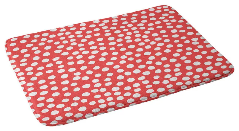 Rachael Taylor Urban Dot CoralMemory Foam Bath Mat