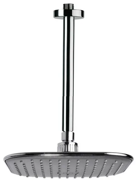 Rain Shower Head With Shower Arm, Chromed Brass