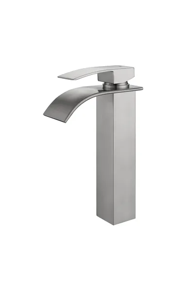 Raina 10" Single Hole Vessel Sink Bathroom Faucet, Brushed Nickel